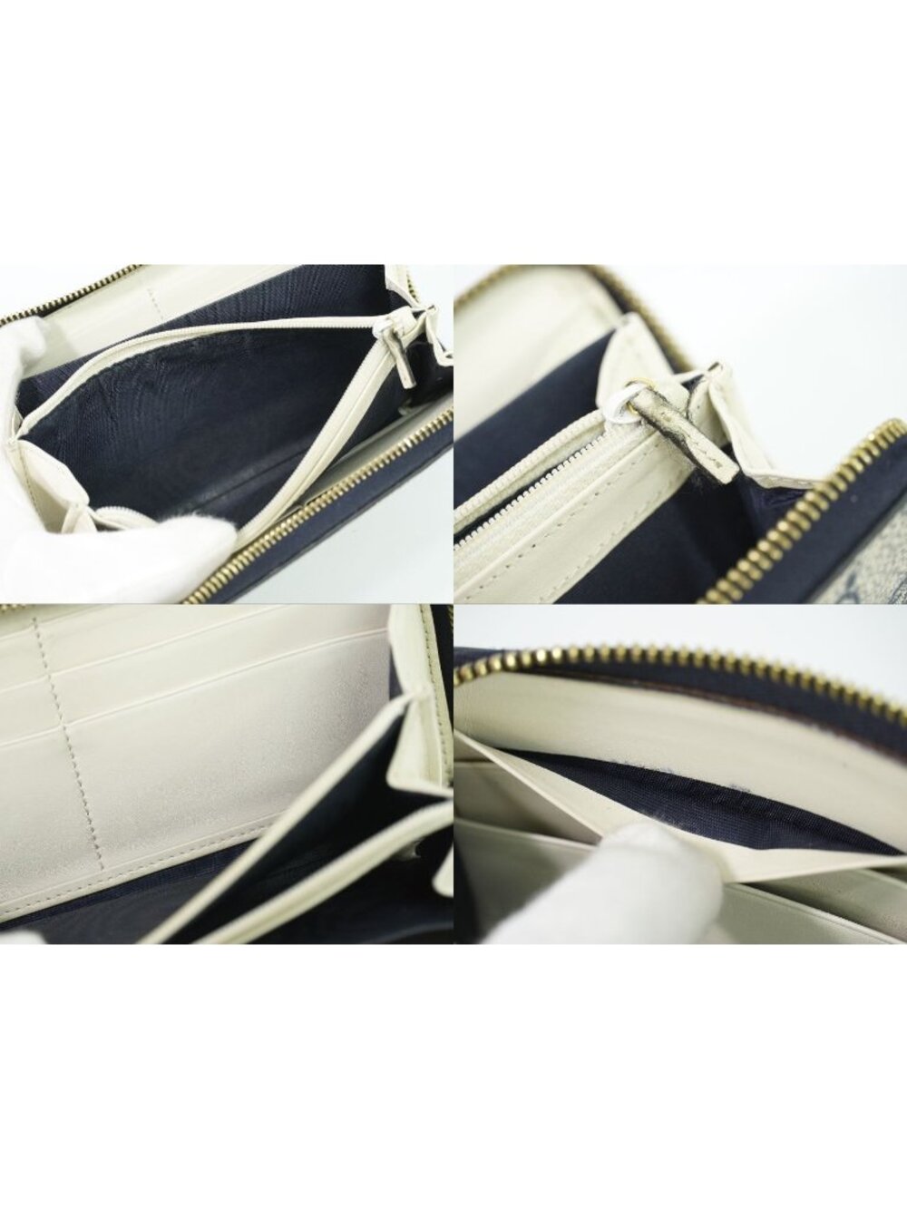 Gucci GG Supreme Zip Around Wallet Navy Vintage - Picture 8 of 9